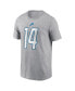 Men's Amon-Ra St. Brown Gray Detroit Lions Player Name and Number T-shirt