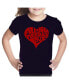 ფოტო #1 პროდუქტის Big Girl's Word Art T-shirt - All You Need Is Love