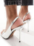 Фото #3 товара River Island high heel with asymmetric detail in silver