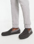 Sheepskin by Totes contrast mocasin slipper in grey