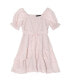 Big Girls Short Sleeve Clip Dot Ruffle Dress