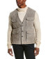 Фото #3 товара Tod’S Short Suede Vest Men's Grey 52