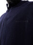 Tommy Hilfiger Big & Tall monotype chunky cotton zip through hoodie in navy