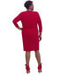 ფოტო #5 პროდუქტის Women's Surplice-Neck Twist Front Sheath Dress