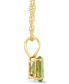 Фото #3 товара Macy's peridot Pendant Necklace (1-1/3 ct.t.w) in 14K Yellow Gold