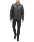 Фото #6 товара Men's Faux Leather Laydown Collar Jacket