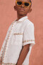 Linen blend shirt with embroidery - limited edition