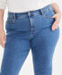 Фото #5 товара Plus Size High-Rise Straight-Leg Jeans, Created for Macy's