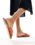 Фото #6 товара ALDO Elanaa padded flat sandals in orange leather