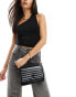 Фото #2 товара River Island quilted crossbody bag in black