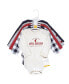 ფოტო #2 პროდუქტის Baby Boys Cotton Long-Sleeve Bodysuits, Apple Orchard 5-Pack