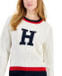 ფოტო #3 პროდუქტის Women's Chevron-Stitch Logo Sweater