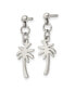 Stainless Steel Polished Palm Tree Dangle Earrings