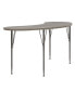 Curved Table, Adjustable Height Legs, Table Top Height Range 21" to 30", Ready-To-Assemble, Multipurpose Kids Table