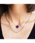 ფოტო #1 პროდუქტის Extra Large Lapis Single Clover Necklace