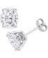 Фото #1 товара Moissanite Oval Stud Earrings (4 ct. t.w.) in Sterling Silver