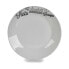 Плоская тарелка Ø 24,4 cm Чёрный Белый Фарфор Паста (10 штук)