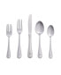 Фото #1 товара Riverridge Beaded 46 Piece Monogrammed Flatware Set - Q, Service for 8