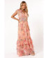 Women's Fionna Maxi Dress peach floral, XSmall - фото #3