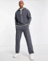 Фото #6 товара ASOS DESIGN co-ord oversized hoodie with contrast piping in dark grey