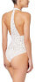 Фото #2 товара Free People 156117 Women's Avery White Lace Sexy Bodysuit Plunging Neckline Sz L