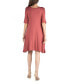 Фото #2 товара Платье женское 24seven Comfort Apparel с мягким фасоном и деталями кармана