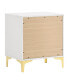 Kendall 24.75" Asian Hardwood 2-Drawer Nightstand