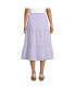 Women's Poplin Tiered Eyelet Midi Skirt