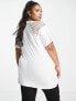 Yours mesh sleeve t-shirt in white США 16 - фото #7