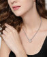 Beautiful steel necklace with zircons 1580541