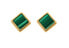 Stylish gold-plated diamond and malachite earrings Jac Jossa Hope DE762
