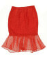 Фото #2 товара ASOS 134228 Womens Solid Below Knee Red Party/Cocktail Mesh Flare Skirt Size 12