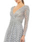 ფოტო #5 პროდუქტის Women's Embellished Illusion Long Sleeve Wrap Over A Line