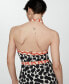 ფოტო #3 პროდუქტის Women's Printed Bow Detail Jumpsuit