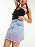 Фото #3 товара AAPE By A Bathing Ape dyed denim skirt in blue