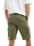 ADPT wide fit cargo short in khaki