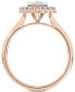 Фото #4 товара Diamond Pear-Cut Halo Engagement Ring (7/8 ct. t.w.) in 14k Rose Gold