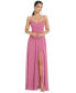 ფოტო #1 პროდუქტის Womens Adjustable Strap Wrap Bodice Maxi Dress with Front Slit