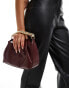 Фото #1 товара ASOS DESIGN hammered top handle grab bag in burgundy