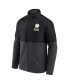 Men's Black, Heathered Charcoal Notre Dame Fighting Irish Durable Raglan Full-Zip Jacket