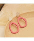 ფოტო #3 პროდუქტის Women's Pink Pastel Circular Drop Earrings