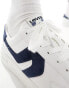 Levi's Swift leather trainer in white with navy backtab