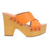 Фото #1 товара Dingo Driftwood Studded Platform Womens Orange Casual Sandals DI849-800
