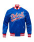ფოტო #4 პროდუქტის Men's Blue Detroit Pistons Script Tail Full-Snap Satin Varsity Jacket