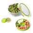 Groupe SEB EMSA CLIP & GO Salad box XL - Box - Round - 2.6 L - Green - Transparent - Polypropylene (PP) - Thermoplastic elastomer (TPE) - 127 mm