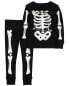 Baby 2-Piece Glow Halloween Skeleton 100% Cotton Pajamas 12M