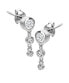 Фото #2 товара Elegant silver dangle earrings with diamonds Tender DE748