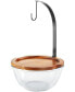 Фото #2 товара Wood & Glass Fruit Bowl with Banana Hook, Created for Macy's