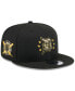 Фото #1 товара Men's Black Detroit Tigers 2024 Armed Forces Day 9FIFTY Snapback Hat