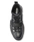 Karl Lagerfeld Men's Camo Front Logo Strap Buckle Lug Sole Boot